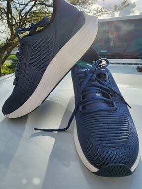 KURU Atom 2 Men's Dusk Blue Athletic Sneakers. Plantar Fasciitis Heel support.